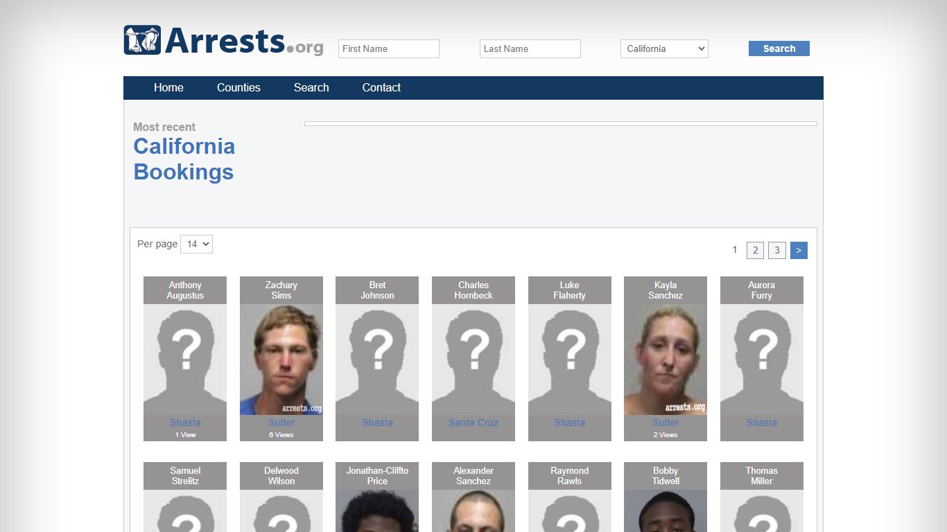 California Arrests and Inmate Search